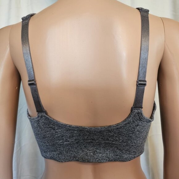 Puma Ladies’ Seamless Sports Bra, 2 Pack, Convertible  , Black /Gray, S,M,L,XL - Picture 9 of 16